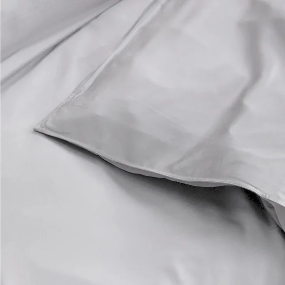 QUINCE Bamboo Duvet Cover Full Queen Light Gray